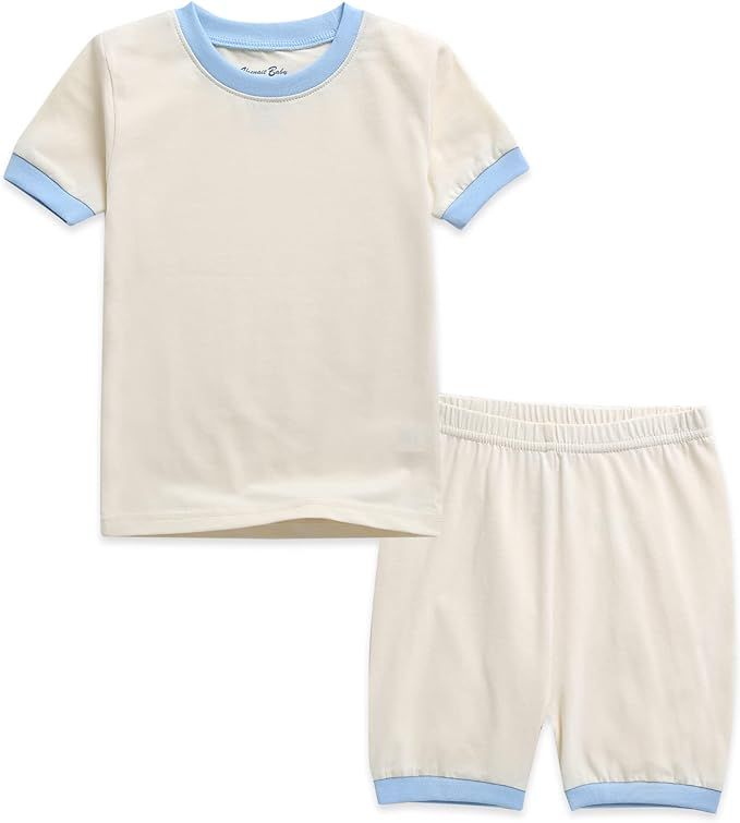 Vaenait Baby 6M-12Y Kids Boys Girls Toddler Solid Cotton Daily Short Summer Pajamas Pyjamas Sleep... | Amazon (US)