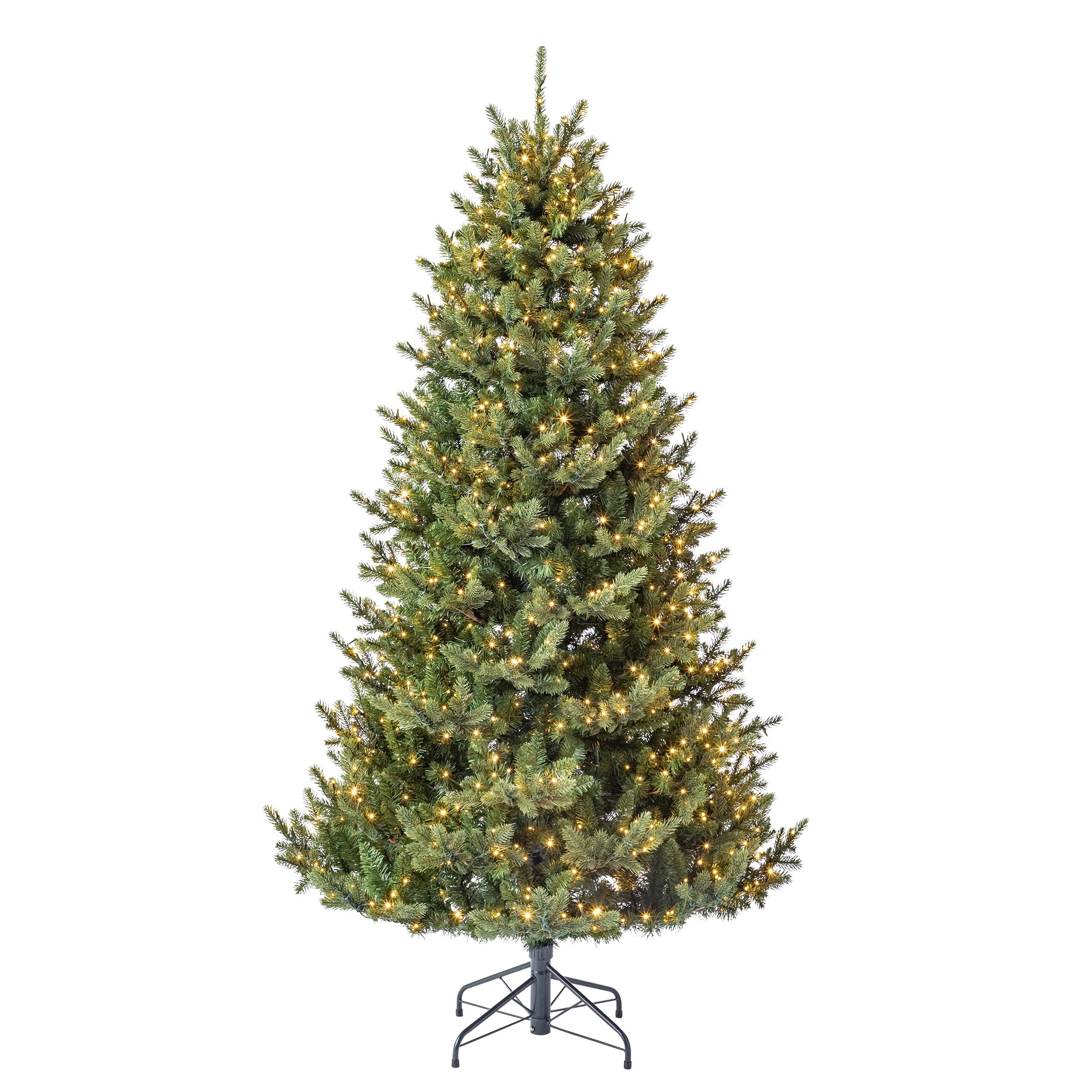 My Texas House 6.5' Grand Spruce Prelit Green Artificial Christmas Tree with LumaDazzle Color-Cha... | Walmart (US)
