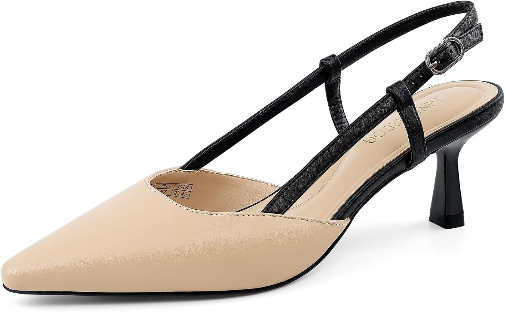 JENN ARDOR Women's Slingback Kitten Heel Closed Pointed Toe Dress Pumps Shoes for Women Comfortab... | Amazon (US)