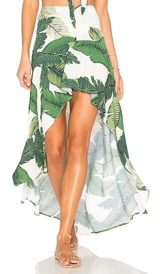 Rachel Skirt in Palm | Revolve Clothing (Global)
