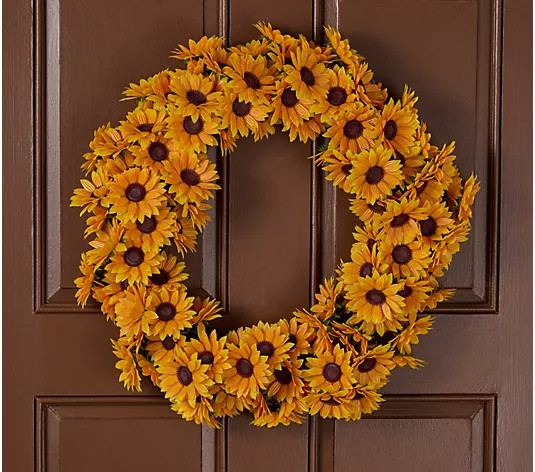 Wicker Park 24" Faux Floral Wreath | QVC