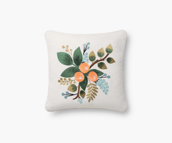 Botanical Embroidered Pillow | Rifle Paper Co.