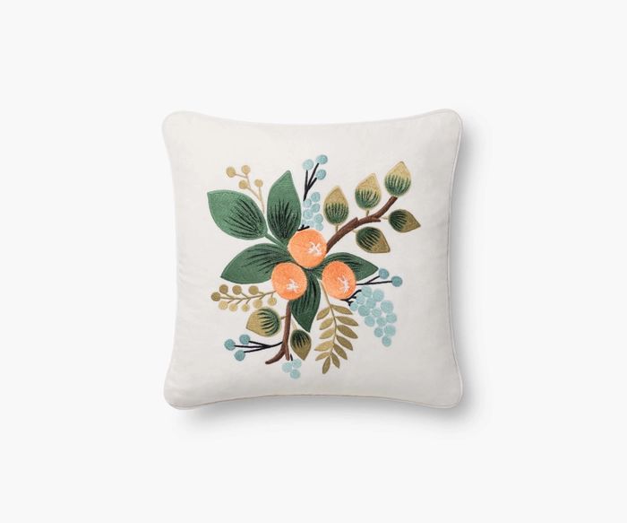Botanical Embroidered Pillow | Rifle Paper Co.