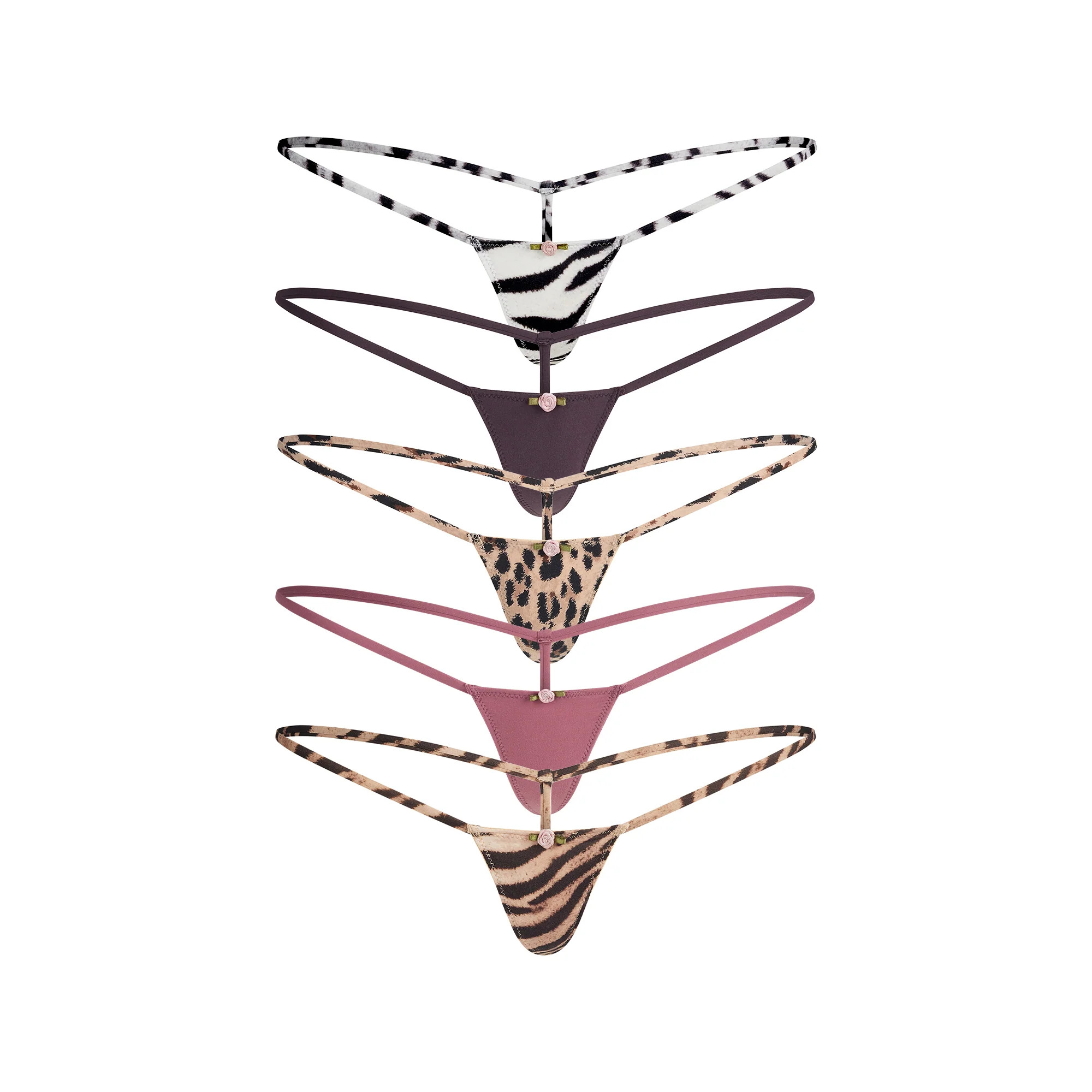 FITS EVERYBODY MICRO THONG 5-PACK | PHOENIX ANIMAL MULTI | SKIMS (US)