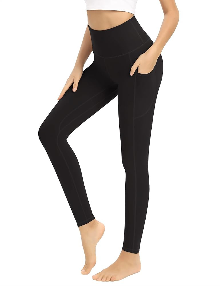 UUE Yoga Leggings with Pockets for Women, High Waisted Workout Yoga Pants Tummy Control, Athletic... | Amazon (US)