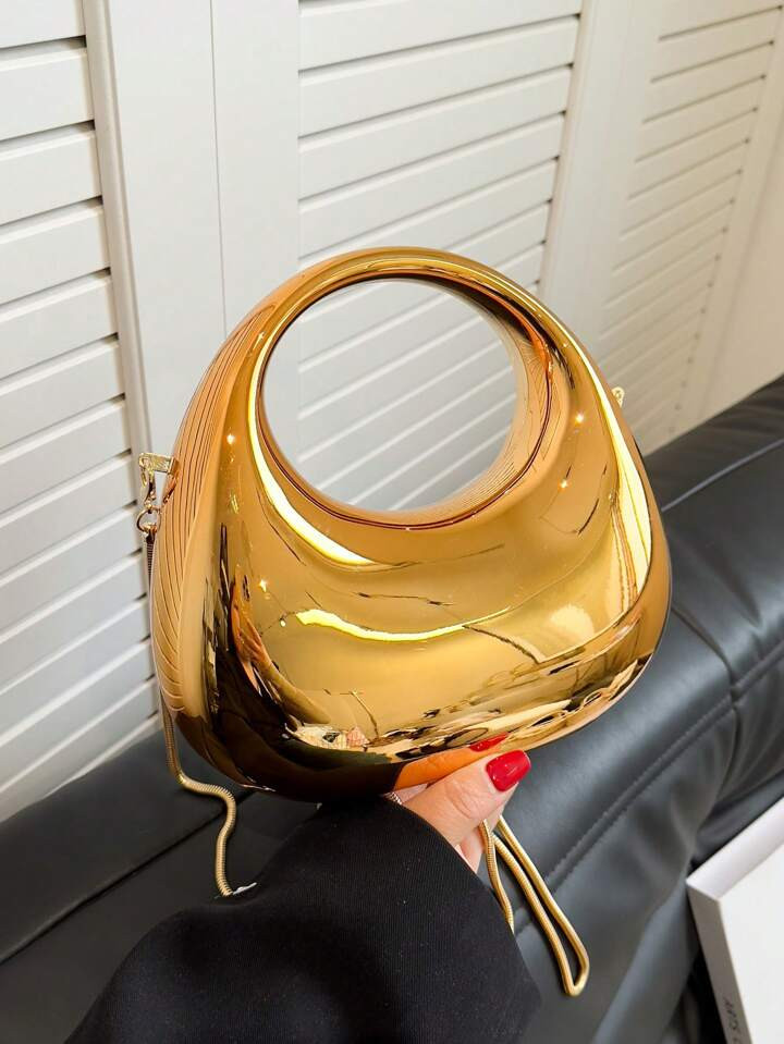 1pc New Arrival Golden Acrylic Clutch Bag,Fashionable Personalized Handbag For Evening Party With... | SHEIN