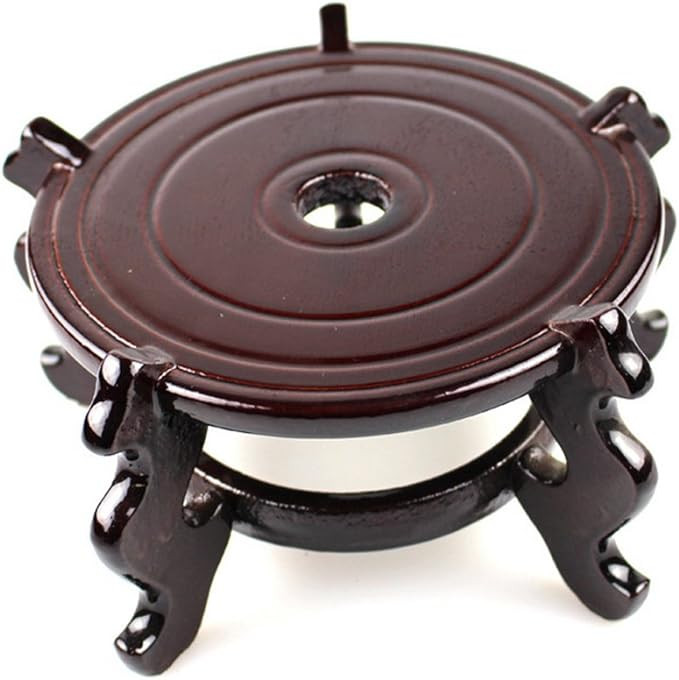 Feng Shui Chinese Wooden Fishbowl Planter Display Stand (10 Inch) | Amazon (US)