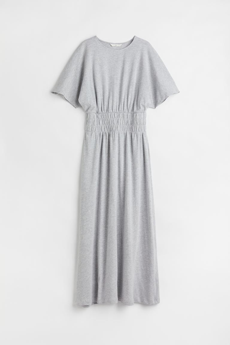 Smocked-waist Dress Grey Dress Grey Dresses Spring Dress Pastel Spring Outfits Budget Fashion | H&M (US + CA)