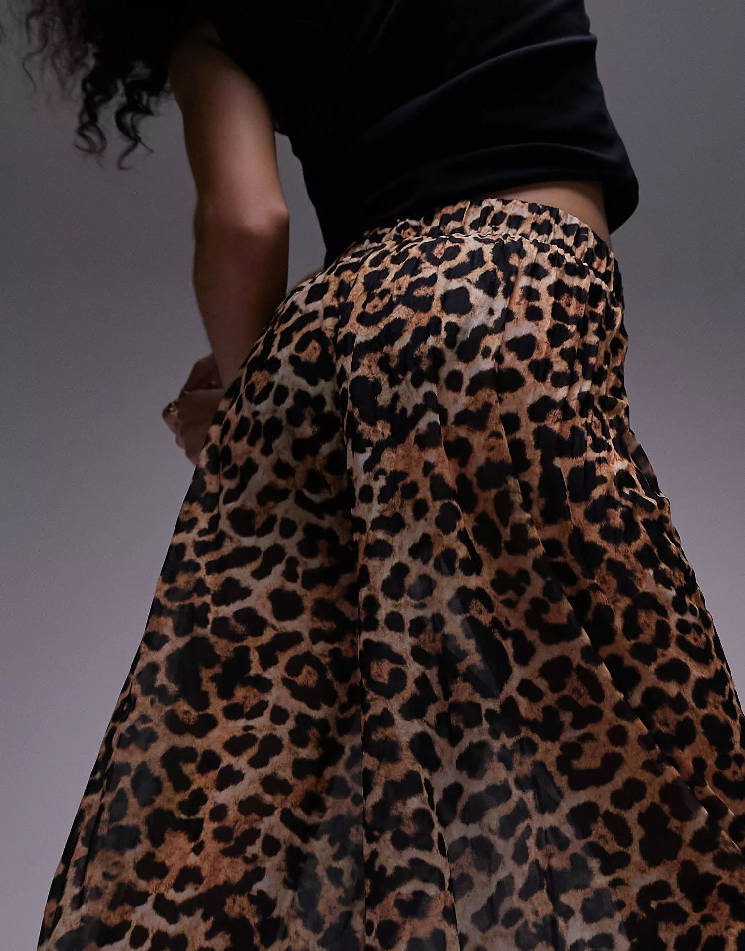 Topshop leopard print crinkle pants in brown | ASOS | ASOS (Global)