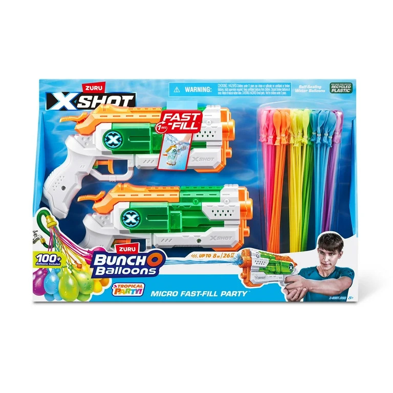 Bunch O Balloons Micro Fast Fill Party White Water Blasters - Walmart.com | Walmart (US)