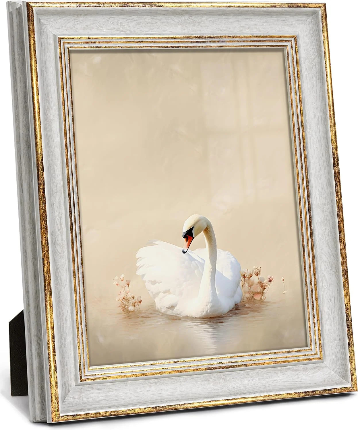 SUMGAR 8x10 Picture Frame Wedding Gift Photo Frame with White Gold Edge Antique Retro Picture Fra... | Walmart (US)