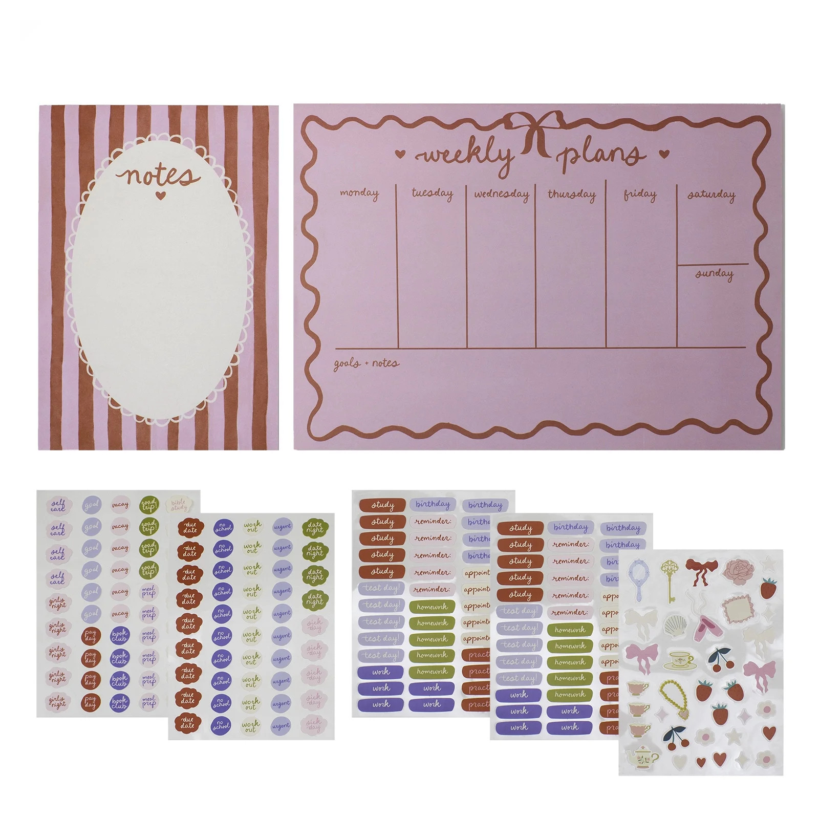 Art 101 Coquette List Pad and Sticker Set | Walmart (US)