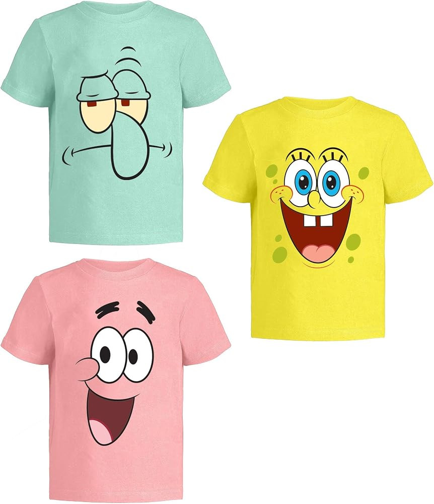 Spongebob Squarepants Graphic T-Shirt (Sets) Patrick Star Squidward Plankton Gary Outfit Tee Todd... | Amazon (US)