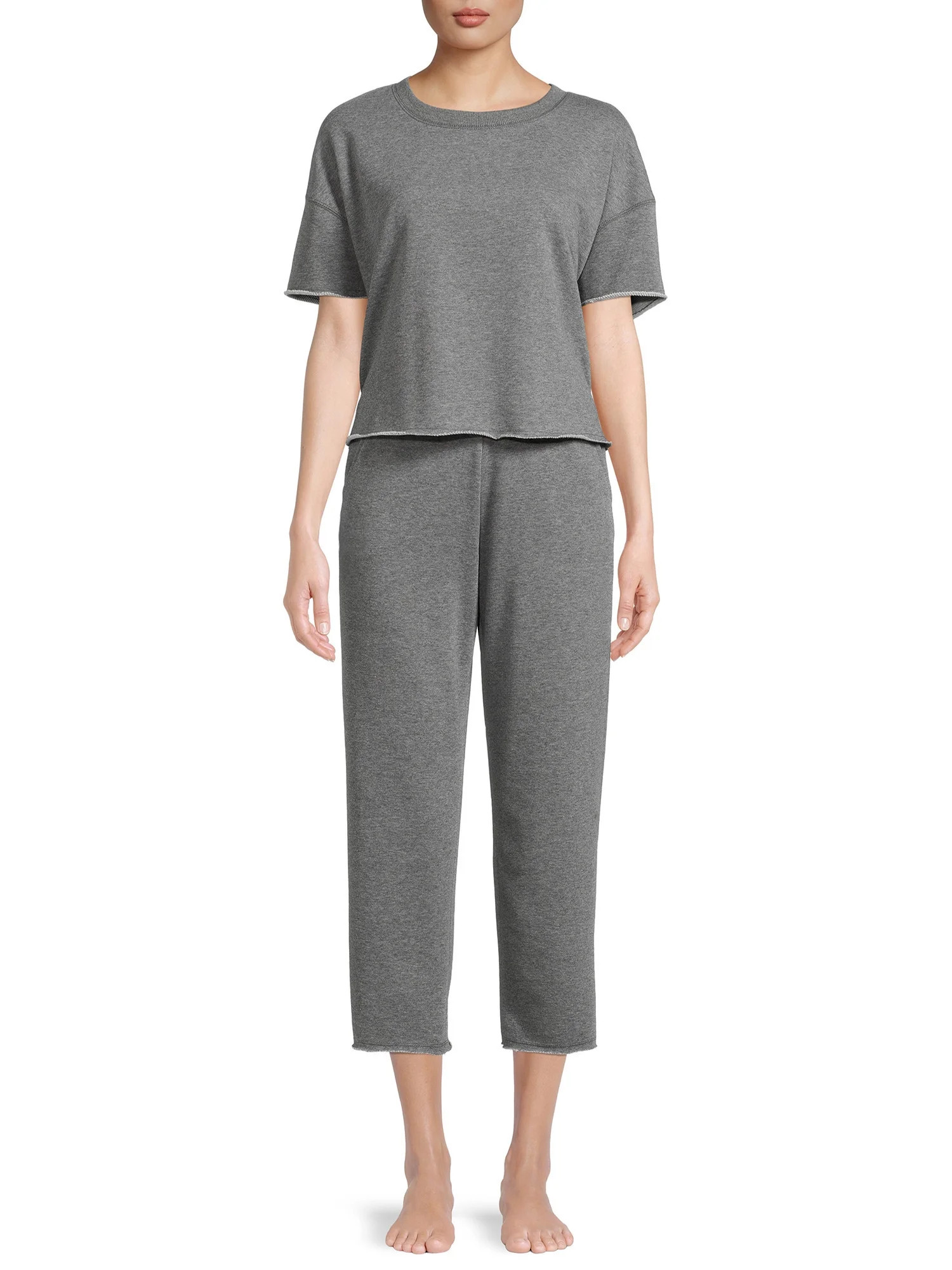 Secret Treasures Women's and Women's Plus Sleep Top and Pants, 2-Piece | Walmart (US)