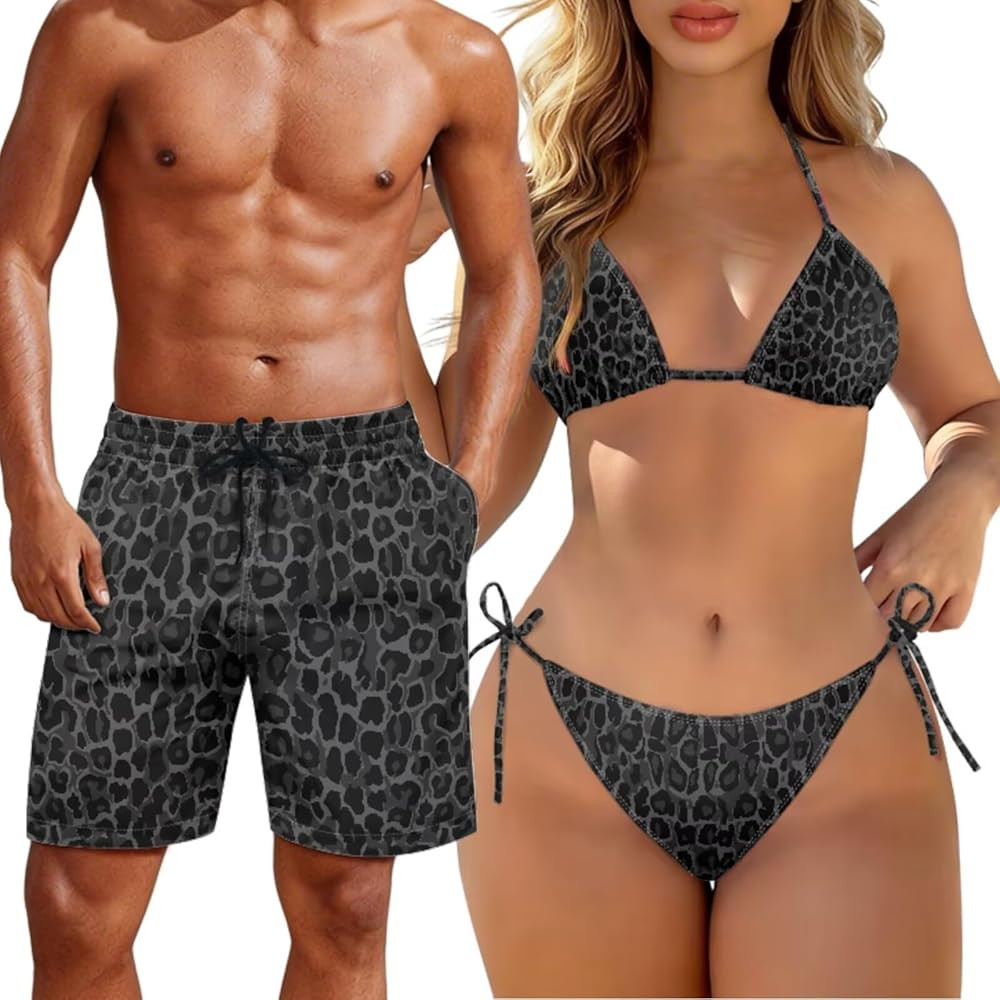 Youngerbaby Matching Swimsuits for Couples Camo Bikini Set or Swim Trunks for Summer Beach Vacati... | Amazon (US)
