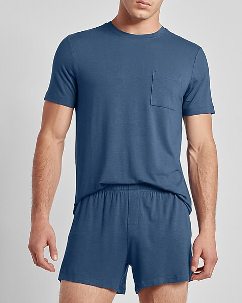 Linen-Blend Pajama T-Shirt | Express