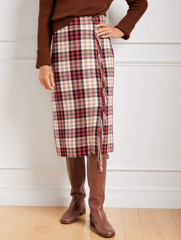 Fringe Wrap Skirt - Amazing Plaid | Talbots
