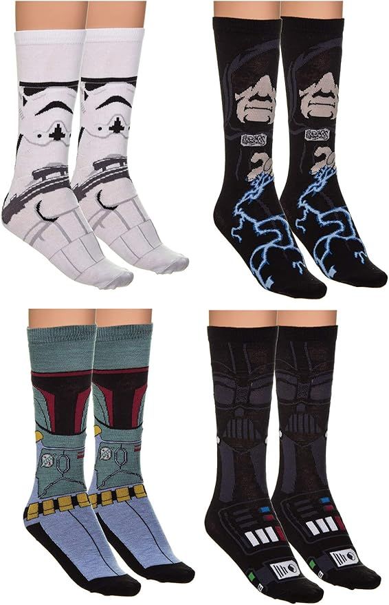 4-Pack Jacquard Knit Unisex Crew Socks Gift Sets | Amazon (US)