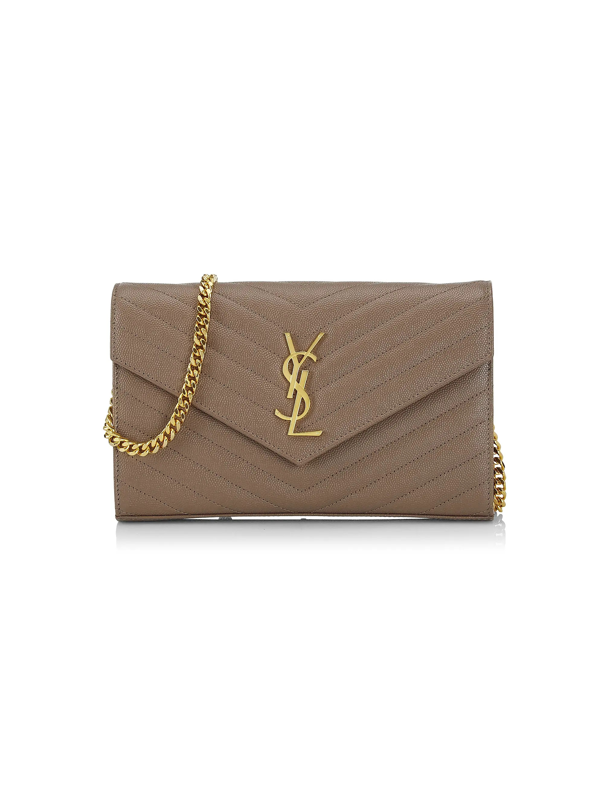 Classic Cassandre Chain Wallet in Grain De Poudre Leather | Saks Fifth Avenue