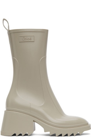 Beige Betty Rain Boots | SSENSE