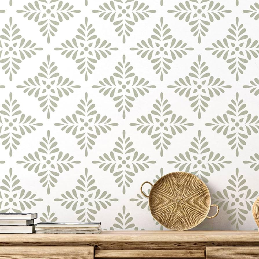 STENCILOGY® / Pechora - 23" x 33" XL Wall Stencil, Large Allover Wall Stencils for Painting, Ste... | Amazon (US)