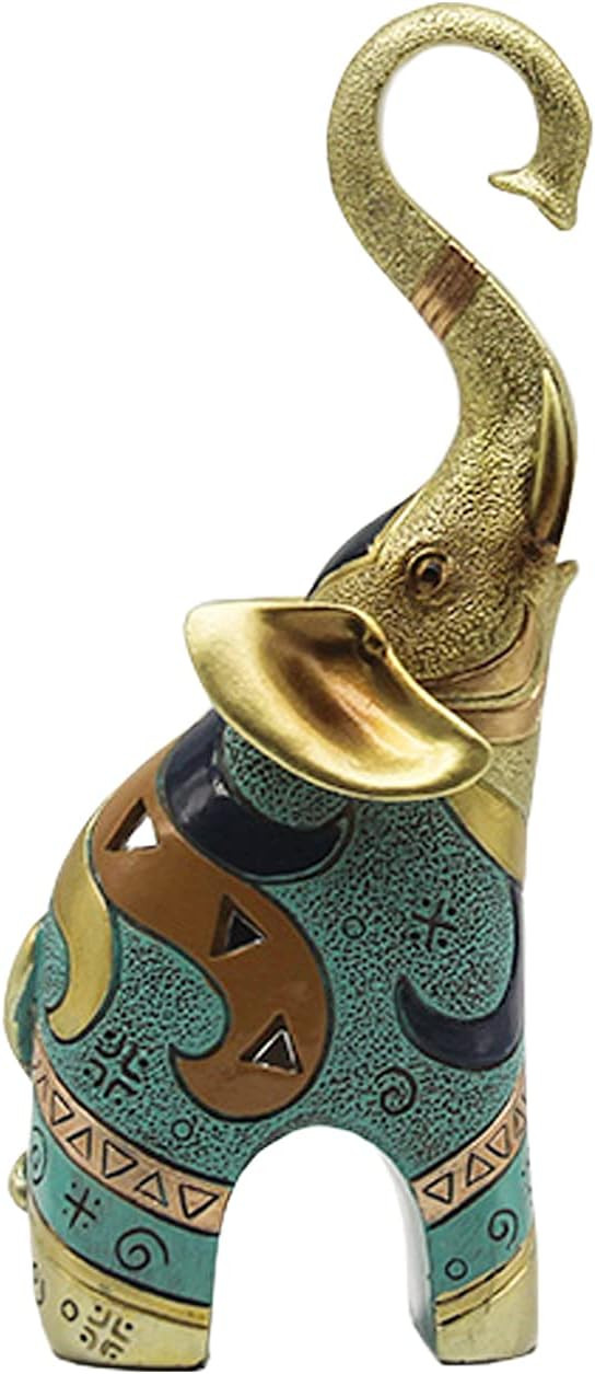 sugutee Good Luck Elephant Decor for Home, Large Gold Elephant Statue for Home Decor, Small Eleph... | Amazon (US)