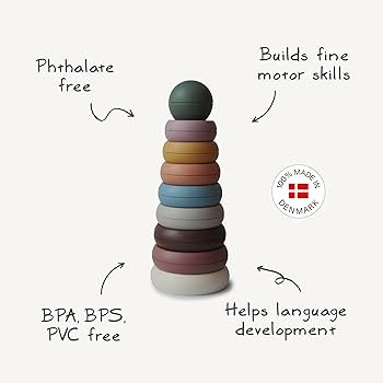 mushie Stacking Rings Toy | Made in Denmark (Original) | Amazon (US)