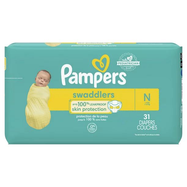 Pampers Swaddlers Diapers Size Newborn, 31 Count (Choose Your Size & Count) | Walmart (US)