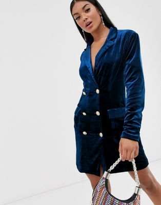 Missguided velvet blazer dress | ASOS US