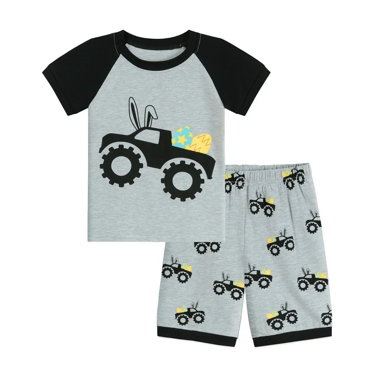 FEDPOP Toddler Boys Pajamas Set Truck Print Pjs Summer Sleepwear 3t | Walmart (US)