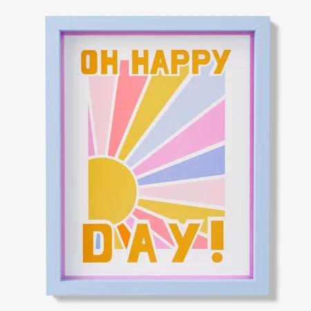 Mainstays Kids 16" x 20" Oh Happy Day Framed Wall Art | Walmart (US)