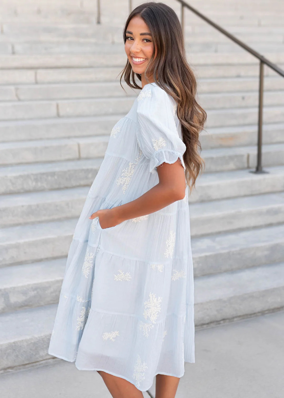 Amiri Soft Blue Dress | My Sister's Closet Boutique