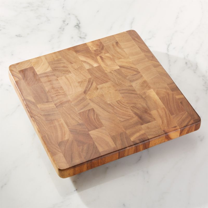 Square End Grain Cutting Board + Reviews | Crate and Barrel | Crate & Barrel