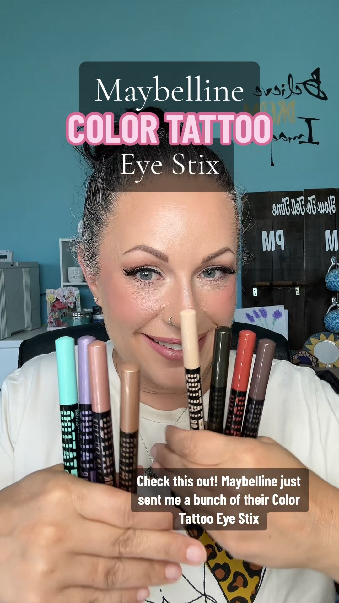 You must check out the easiest to use eyeshadows ever!! They’re the Maybelline Color Tattoo Eye Stix! They come in so many colors, last all day and are so easy to use!! 
#over40beauty #over4makeup #eyeshadow #drugstorebeauty 

#LTKover40 #LTKbeauty