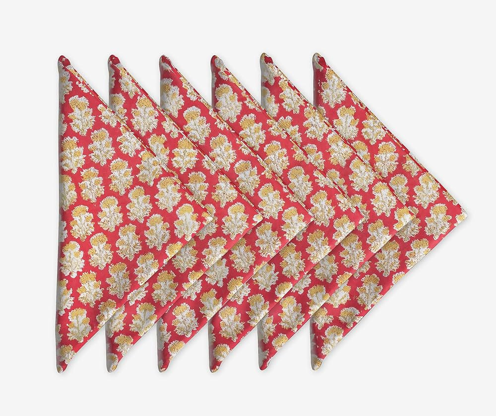 Craftbot Cotton Dinner Napkins 18x18 inches - Washable Cloth Napkins Set of 6 - Everyday Use or D... | Amazon (US)