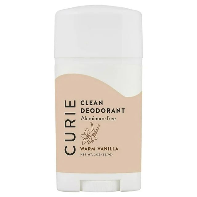 Curie Natural Deodorant Stick for Men and Women, Aluminum-Free, Warm Vanilla, 2 oz | Walmart (US)