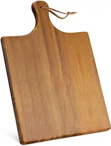 AIDEA Wood Cutting Board Large Charcuterie Board Serving Tray With Handle (17"x11") | Amazon (US)
