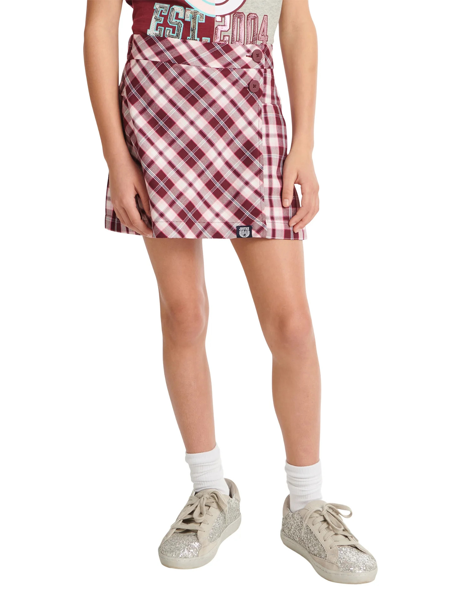 Justice Girls Plaid Pleated Skirt, Sizes XS-XLP - Walmart.com | Walmart (US)