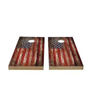 PureBond Vintage Flag Wood Cornhole Set-4957 - The Home Depot | The Home Depot