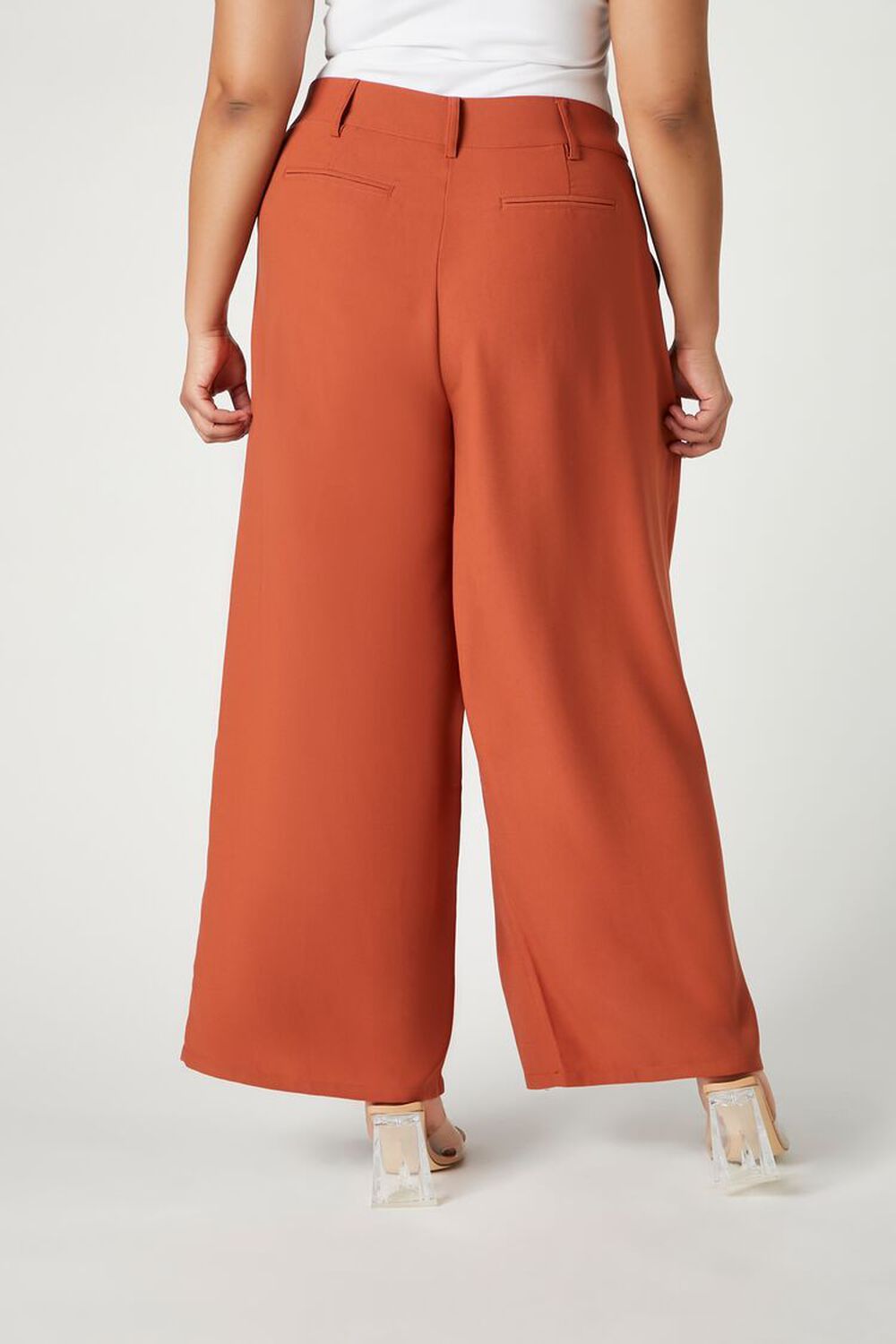 Plus Size Satin Wide-Leg Trousers | Forever 21 (US)