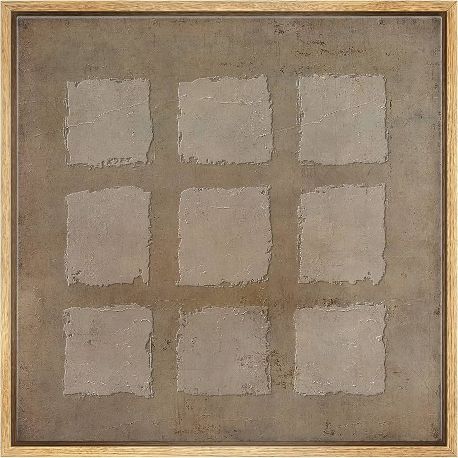 SIGNWIN Framed Canvas Print Wall Art Geometric Mid-Century Grunge Square Pattern Abstract Shape I... | Amazon (US)