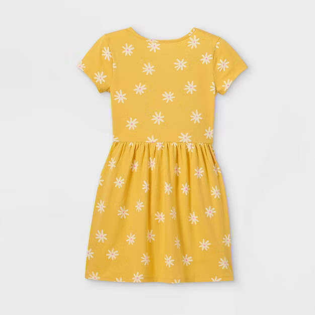 Girls' Printed Short Sleeve Knit Dress - Cat & Jack™ | Target