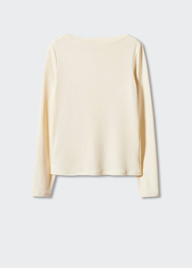 Boat neck t-shirt | MANGO (US)