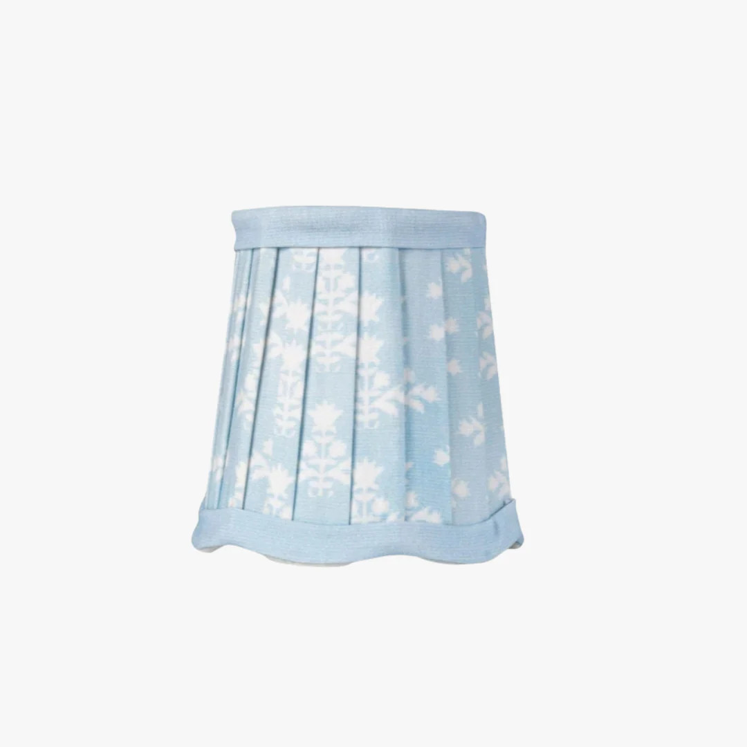Light Blue Floral Sconce Shade | Dear Keaton