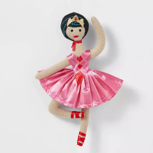 Ballerina with Pink Skirt and Red Shoes Christmas Tree Ornament - Wondershop™ | Target