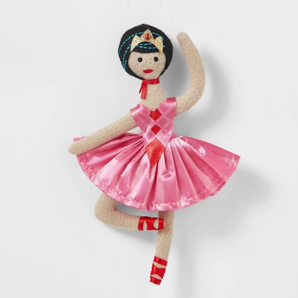 Ballerina with Pink Skirt and Red Shoes Christmas Tree Ornament - Wondershop&#8482; | Target