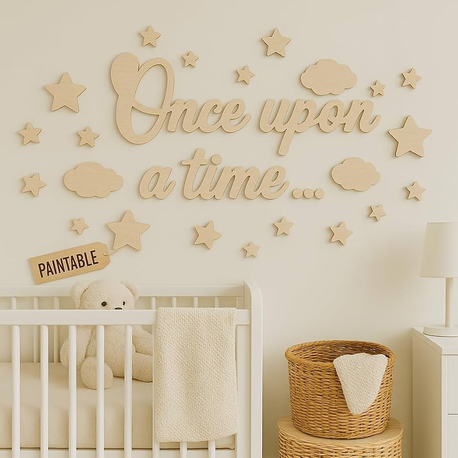 Letrero Once Upon A Time para decoración de guardería, decoración de pared Once Upon A Time, d... | Amazon (US)