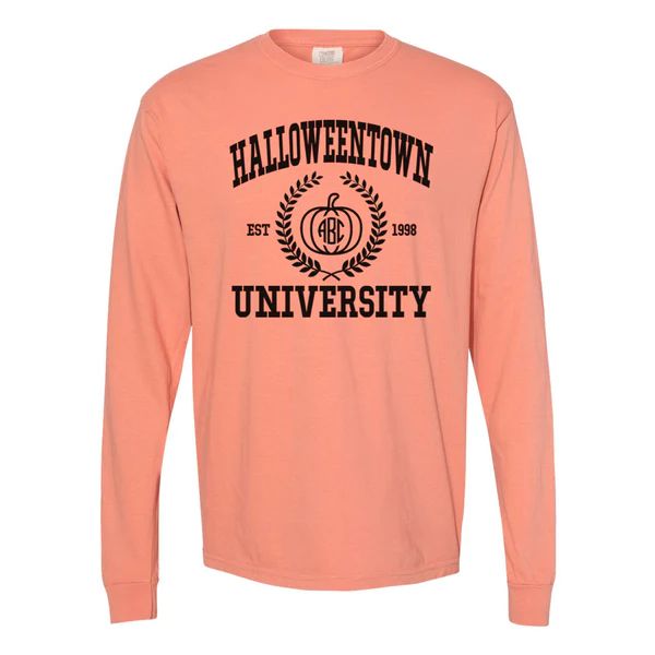 Monogrammed 'Halloween University' Long Sleeve T-Shirt | United Monograms