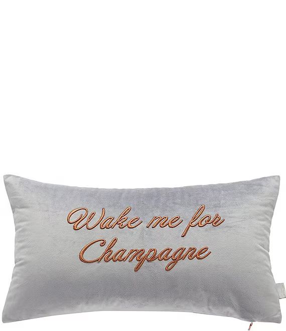 Wake Me for Champagne Breakfast Pillow | Dillards