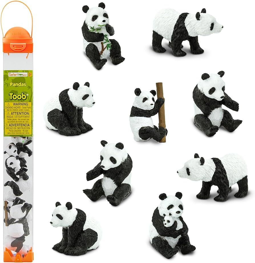 Safari Ltd. Panda TOOB - Set of 9 Hand-Painted Mini Figurines - Educational Toy Figures for Boys,... | Amazon (US)